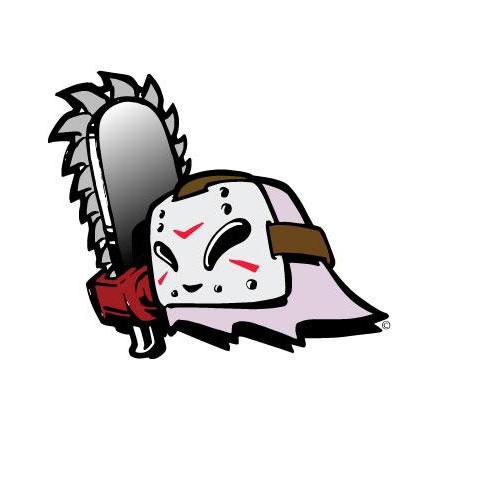 Limited-edition Mr. Fangs Atlanta ghost Halloween Jason chainsaw sticker pack. 